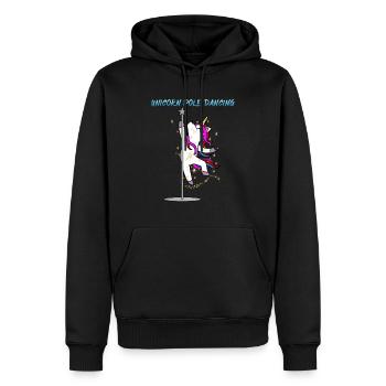 Unicorn Pole Dancing - Sweat à capuche Premium bio Homme - noir - Devant - Nico (187cm)