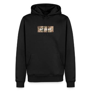 St. Pauli - Men’s Premium Organic Hoodie - black - Front - Nico (187cm)