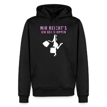 Mir reichts ich geh shoppen lustig Geschenk - Männer Premium Bio Hoodie - Schwarz - Vorne - Nico (187cm)
