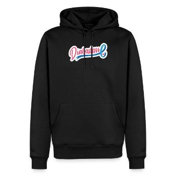 Diabadass T-shirt cadeau diabète diabétique - Sweat à capuche Premium bio Homme - noir - Devant - Nico (187cm)