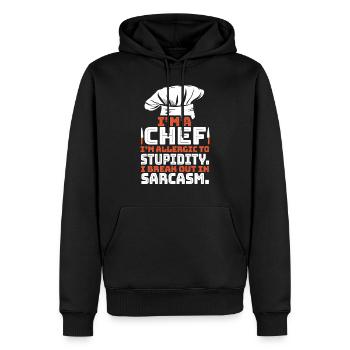 Chefkoch - Männer Premium Bio Hoodie - Schwarz - Vorne - Nico (187cm)