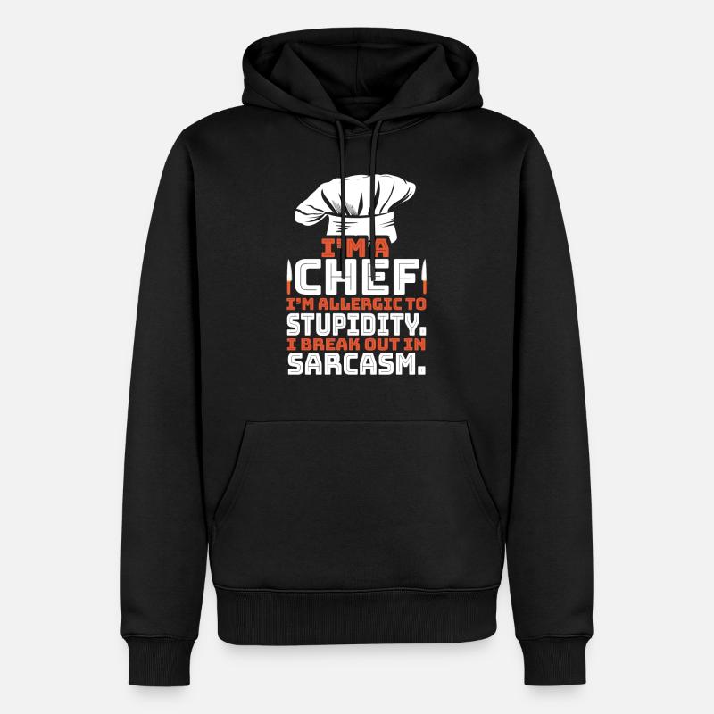 Chefkoch - Männer Premium Bio Hoodie - Schwarz