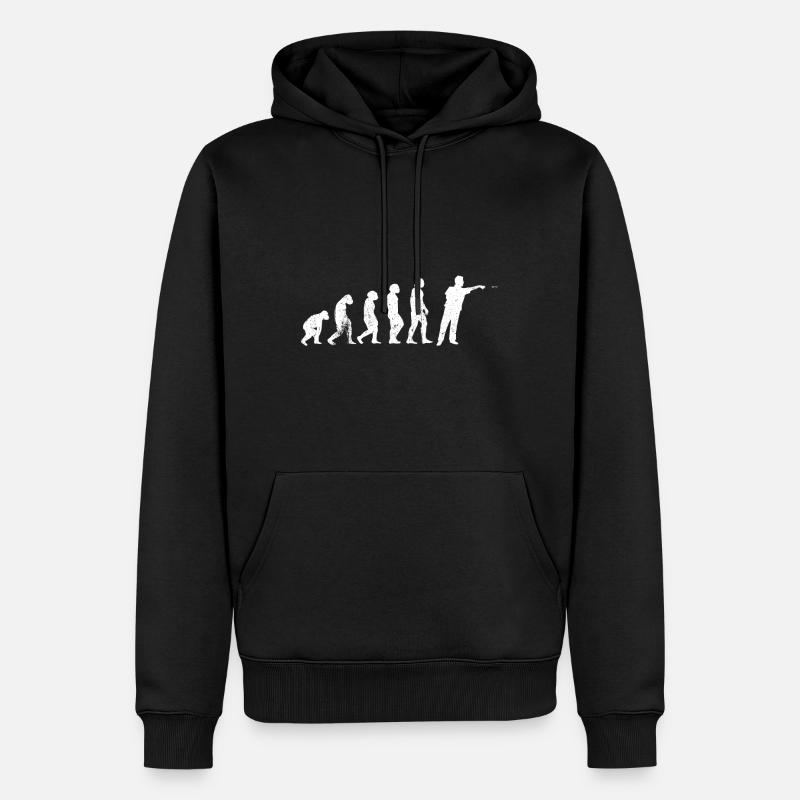 Evolution des fléchettes - Sweat à capuche Premium bio Homme - noir