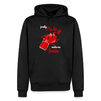 Pretty Nails Make Me Smile - Männer Premium Bio Hoodie - Schwarz - Vorne - Nico (187cm)