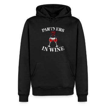 Partenaires de Wine Red Wine Love Humor - Sweat à capuche Premium bio Homme - noir - Devant - Nico (187cm)