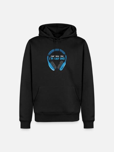 Computer-afspiller headset hovedtelefon humor vittighed - Herre Premium økologisk hoodie - sort