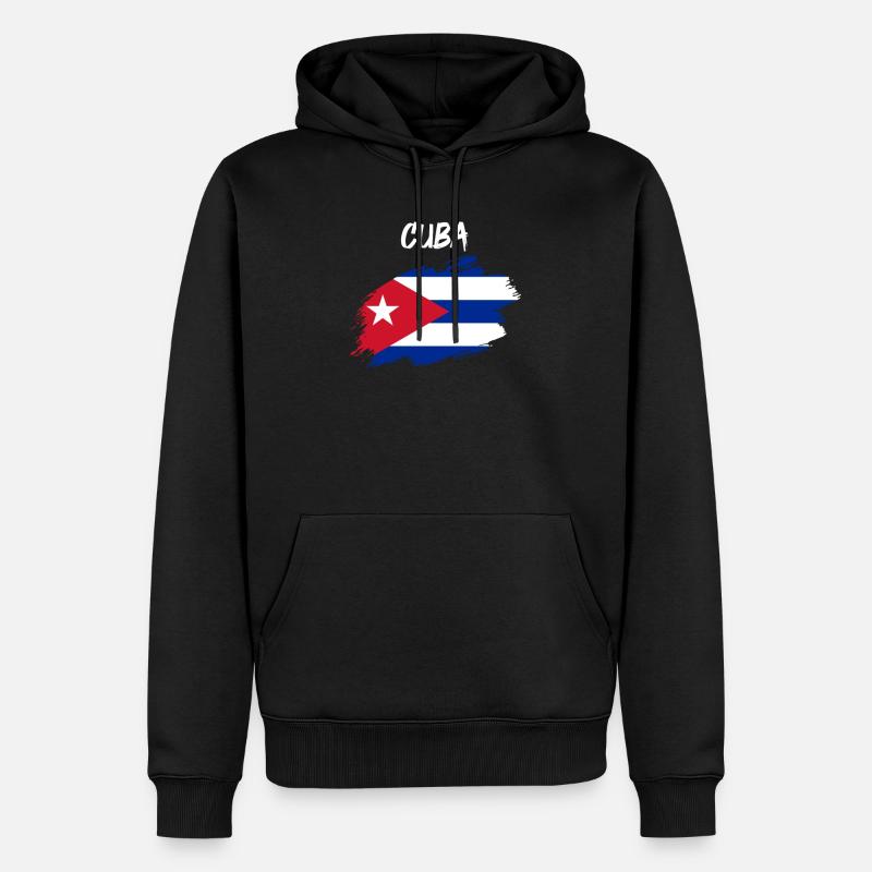 Cuba drapeau drapeau - Sweat à capuche Premium bio Homme - noir
