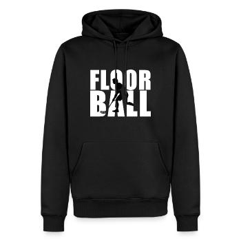 Unihockey Hobby im Namen - Männer Premium Bio Hoodie - Schwarz - Vorne - Nico (187cm)