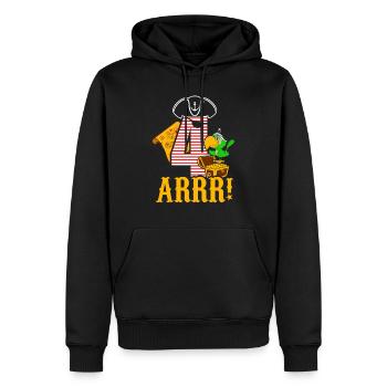 Anniversaire de fils pirate 4 ans - Sweat à capuche Premium bio Homme - noir - Devant - Nico (187cm)
