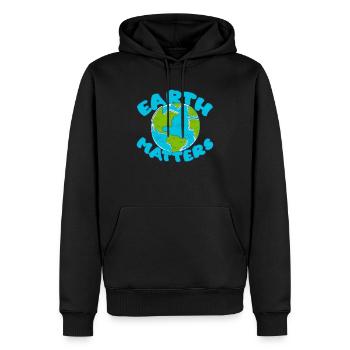 Protection de l'environnement climatique - Sweat à capuche Premium bio Homme - noir - Devant - Nico (187cm)