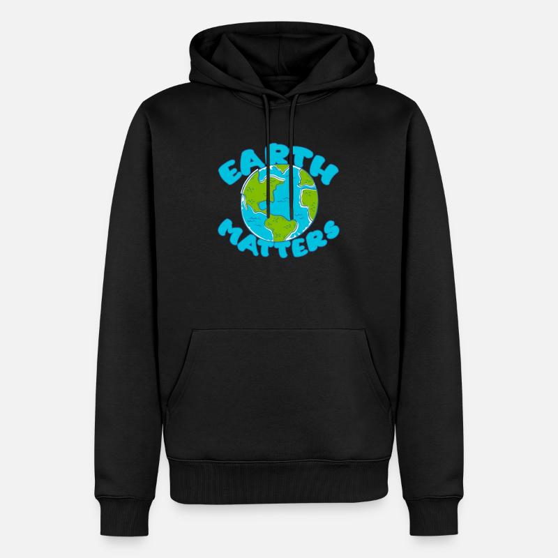 Klima Umweltschutz - Männer Premium Bio Hoodie - Schwarz