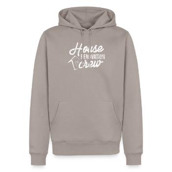 Haus Renovierung Mannschaft - Männer Premium Bio Hoodie - Taupe - Vorne - Nico (187cm)