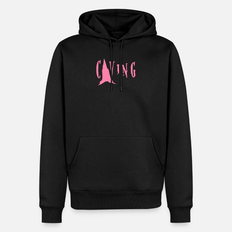 spéléos - Sweat à capuche Premium bio Homme - noir