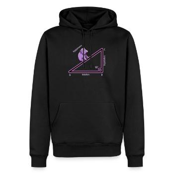 Hyppotenuse Hypotenuse Dreieck Mathe Nerd Humor - Männer Premium Bio Hoodie - Schwarz - Vorne - Nico (187cm)