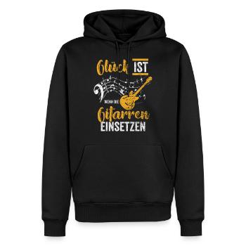 Gitarre Musiker - Männer Premium Bio Hoodie - Schwarz - Vorne - Nico (187cm)