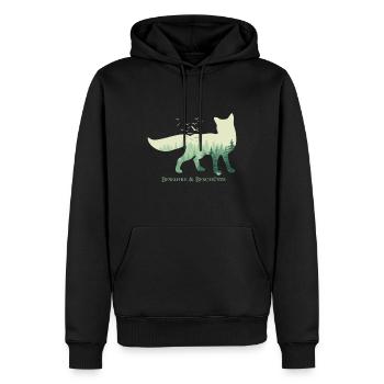 Fuchs - Männer Premium Bio Hoodie - Schwarz - Vorne - Nico (187cm)