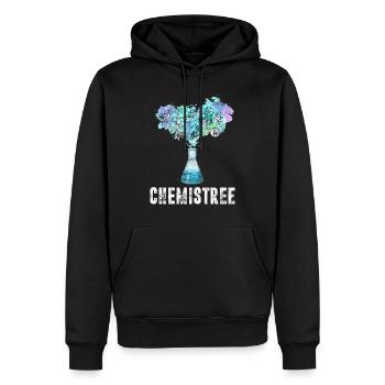 Chimiste arbre physicien chimiste professeur adjoint de laboratoire - Sweat à capuche Premium bio Homme - noir - Devant - Nico (187cm)