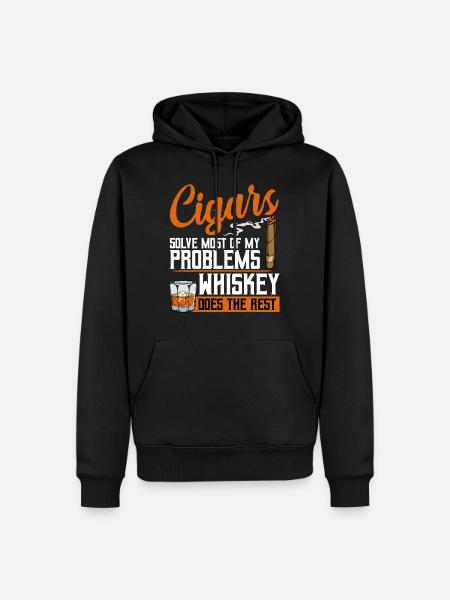cigar - Men’s Premium Organic Hoodie - black