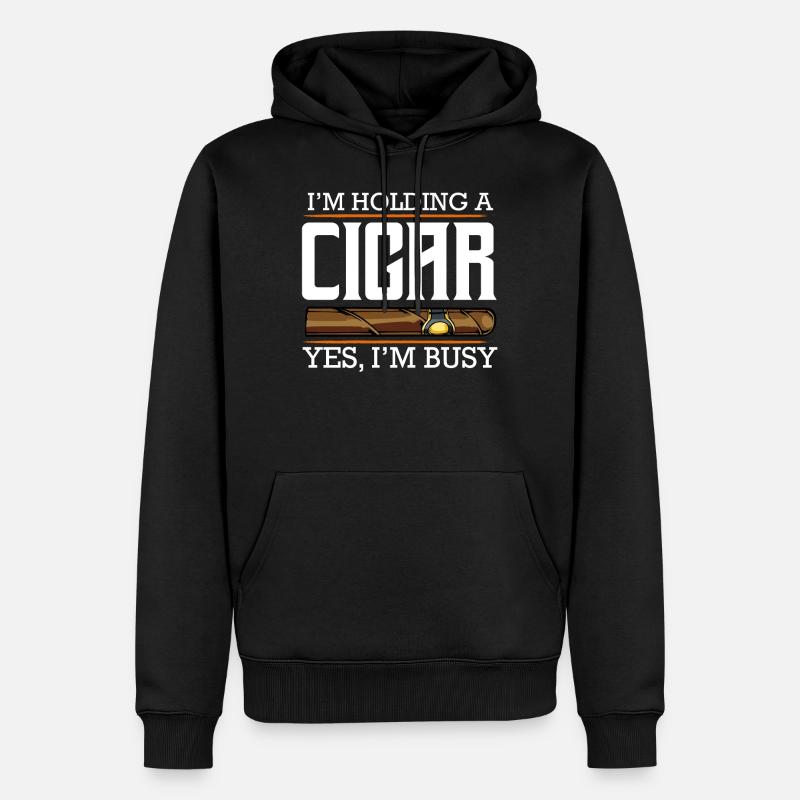Zigarre - Männer Premium Bio Hoodie - Schwarz