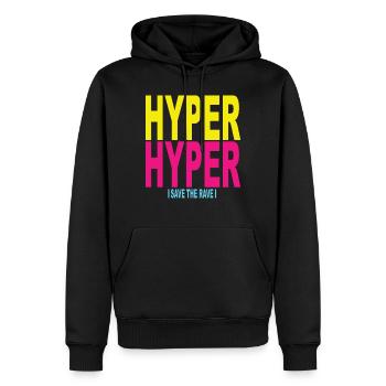 90s 90s party 90s techno 90 years - Men’s Premium Organic Hoodie - black - Front - Nico (187cm)