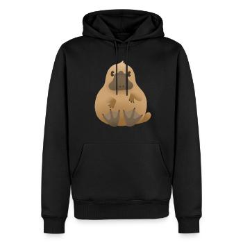 Schnabeltier (Platypus) - Männer Premium Bio Hoodie - Schwarz - Vorne - Nico (187cm)