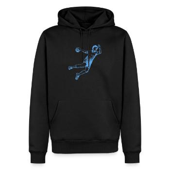 Handballer Geschenk Handballerin Sportler Handball - Männer Premium Bio Hoodie - Schwarz - Vorne - Nico (187cm)