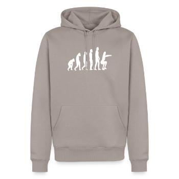 Fitness Gymnastik Gymnastik Evolution Aerobic - Männer Premium Bio Hoodie - Taupe - Vorne - Nico (187cm)