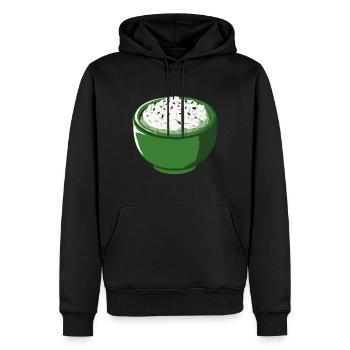 Reis - koreanischer Reis - Männer Premium Bio Hoodie - Schwarz - Vorne - Nico (187cm)