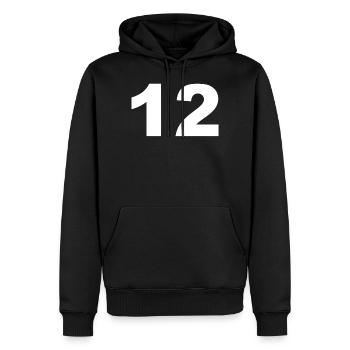 12. Geburtstag - Männer Premium Bio Hoodie - Schwarz - Vorne - Nico (187cm)