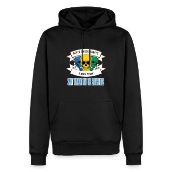 Ne sous-estimez jamais quelqu'un de Saint-Vincent-et-les-Autres - Sweat à capuche Premium bio Homme - noir - Devant - Nico (187cm)