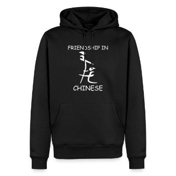 Freundschaft auf Chinesisch Meme Lustig - Männer Premium Bio Hoodie - Schwarz - Vorne - Nico (187cm)