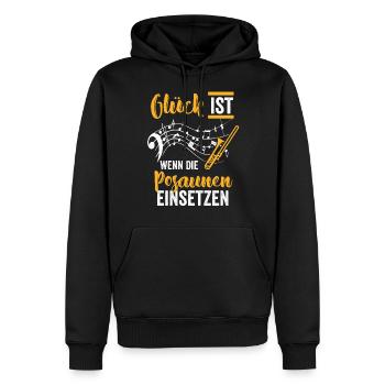 Posaune Musikverein - Männer Premium Bio Hoodie - Schwarz - Vorne - Nico (187cm)