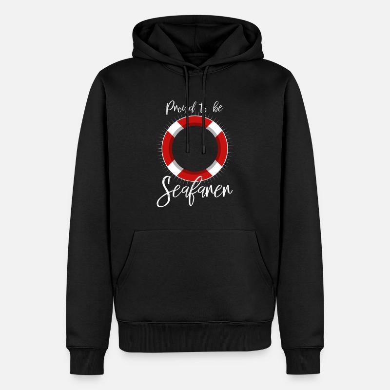 navigation à voile - Sweat à capuche Premium bio Homme - noir