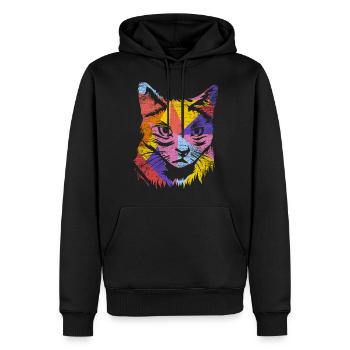 Cadeau de chats thaïlandais - Sweat à capuche Premium bio Homme - noir - Devant - Nico (187cm)