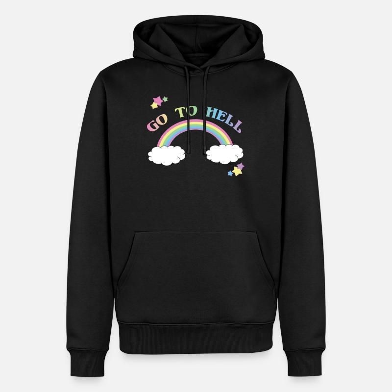 Go To Hell Rainbow - Sweat à capuche Premium bio Homme - noir