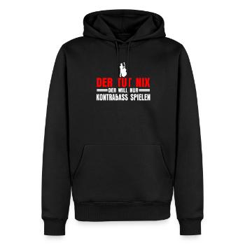 Kontrabass Streichinstrument - Männer Premium Bio Hoodie - Schwarz - Vorne - Nico (187cm)