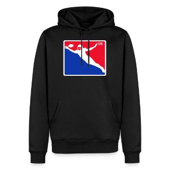Couleur du demi défensif - Sweat à capuche Premium bio Homme - noir - Devant - Nico (187cm)