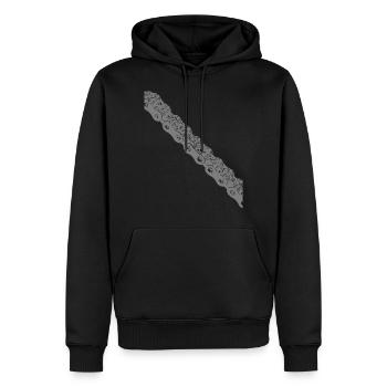 aurait eu une chaîne de vélo - Sweat à capuche Premium bio Homme - noir - Devant - Nico (187cm)