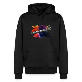 recorder - Men’s Premium Organic Hoodie - black - Front - Nico (187cm)