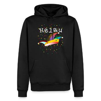 Helau Karneval - Fasching Narrenkappe - Männer Premium Bio Hoodie - Schwarz - Vorne - Nico (187cm)