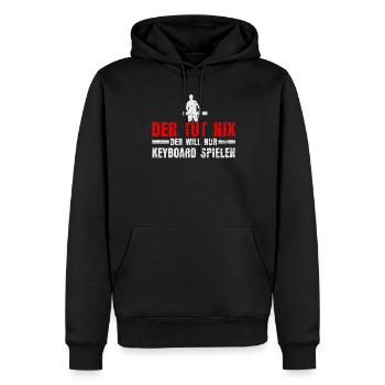 Keyboard Musical - Männer Premium Bio Hoodie - Schwarz - Vorne - Nico (187cm)