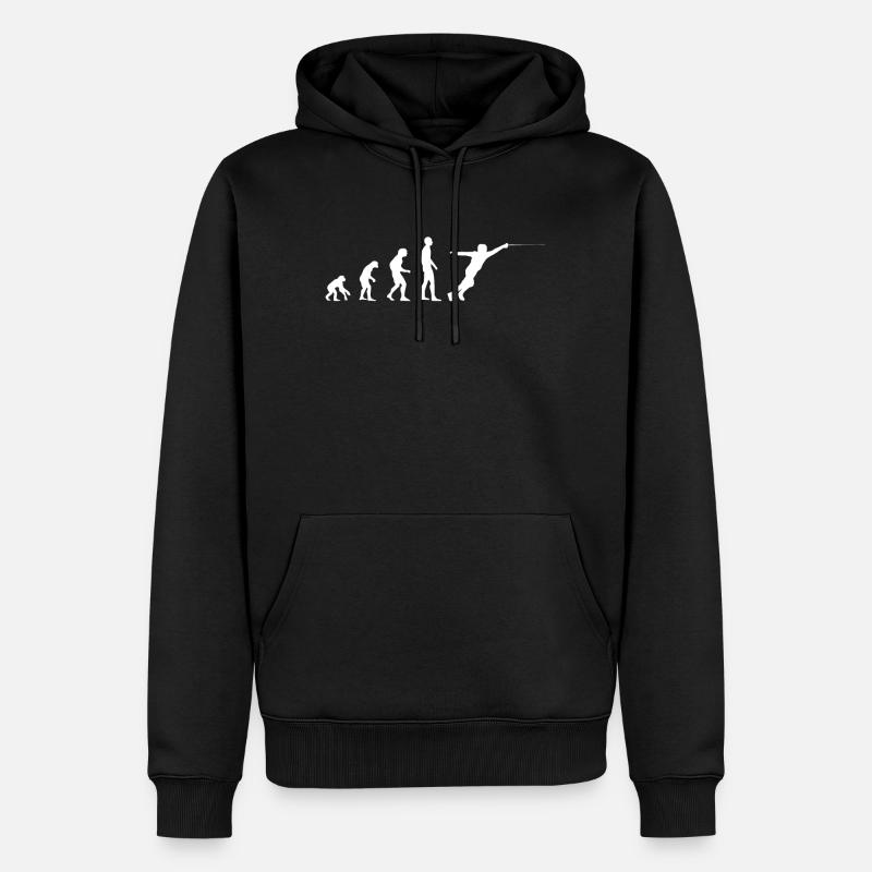 Fechten Evolution T-Shirt - Männer Premium Bio Hoodie - Schwarz