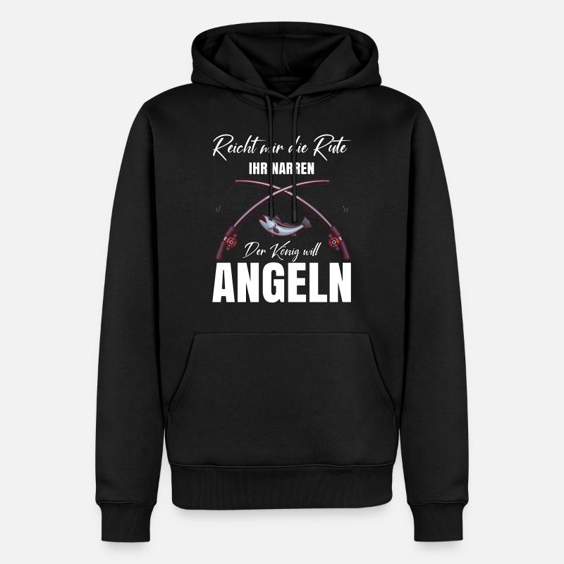 Lustiger Spruch Angler - Geschenkidee - Männer Premium Bio Hoodie - Schwarz