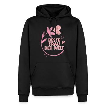 Valentinstag Beste Frau Ehefrau Liebe - Männer Premium Bio Hoodie - Schwarz - Vorne - Nico (187cm)