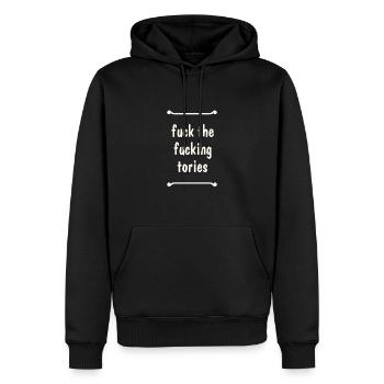 Fuck The Fucking Tories Boris Election Funny Anti - Men’s Premium Organic Hoodie - black - Front - Nico (187cm)