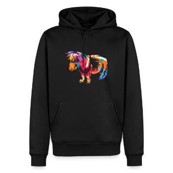 Shetlandpony - Männer Premium Bio Hoodie - Schwarz - Vorne - Nico (187cm)