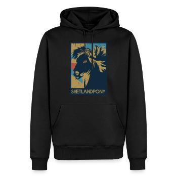 Shetlandpony - Männer Premium Bio Hoodie - Schwarz - Vorne - Nico (187cm)
