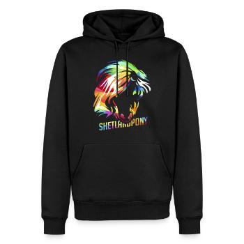Shetlandpony - Männer Premium Bio Hoodie - Schwarz - Vorne - Nico (187cm)