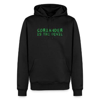 Coriander is the devil - coriander - Men’s Premium Organic Hoodie - black - Front - Nico (187cm)