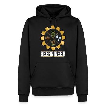Bier brauen - Männer Premium Bio Hoodie - Schwarz - Vorne - Nico (187cm)